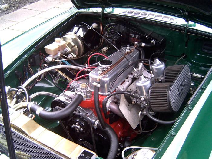 Engine bay of my 1980 Roadster following rebuild to 2 Litres. Now hits 80mph in third and will accelerate past 100mph with ease...but not on public roads of course! Great fun.