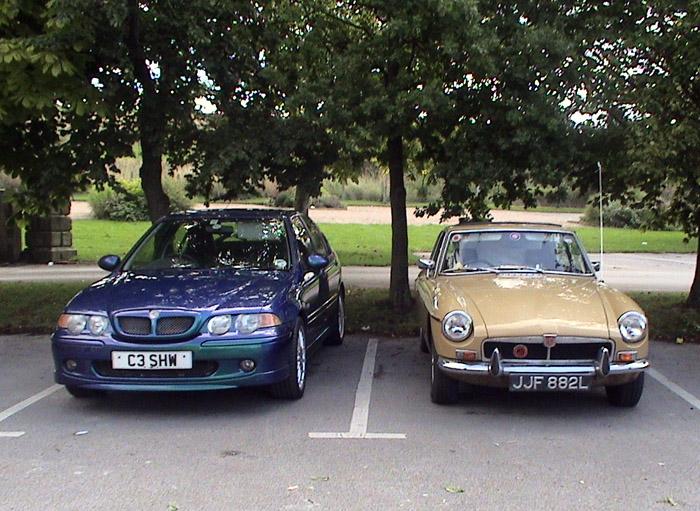 Christine&#039;s ZS and my BGT at Walton Hall, Wakefield on our wedding day