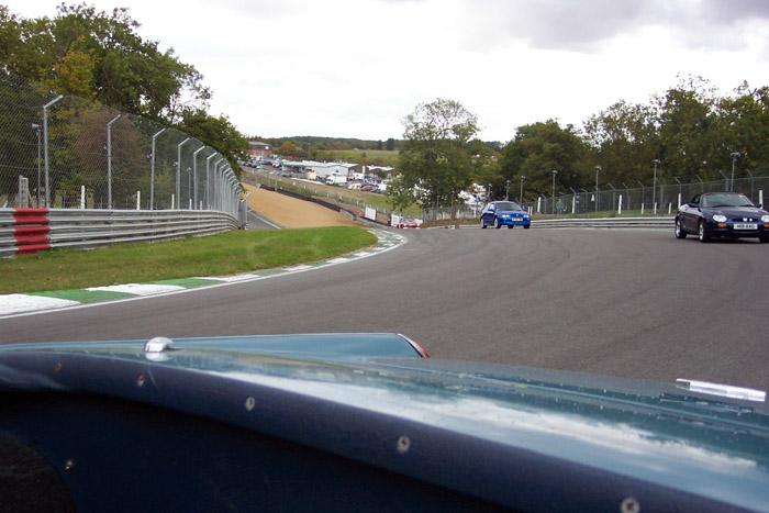 Rounding Druids in our Mk1 Midget....&#039;chased&#039; by MGF, ZR and BV8 Roadster