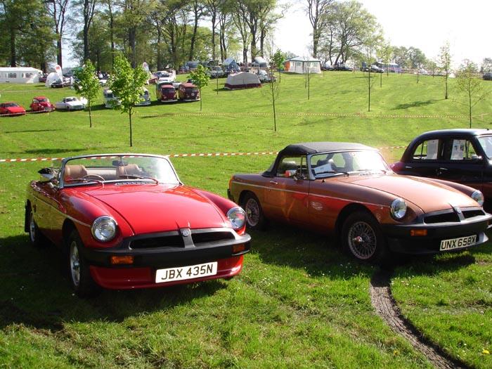 Are there any other brothers out there with two superb roadsters like these two?  One is a totally original 1981 LE and the other is a totally restored 1975 roadster. Bring on the fine weather, but the sun always shines in South Wales.  Except the Swansea event in May!  Tractors were the order of the day then.