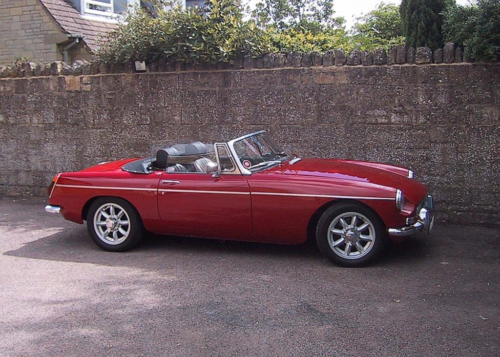 My MGB photographed on a trip to the Cotswolds