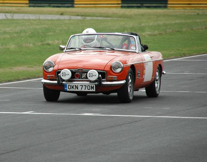 On the pit straight at Croft on the MGs On Track day in August 2006.