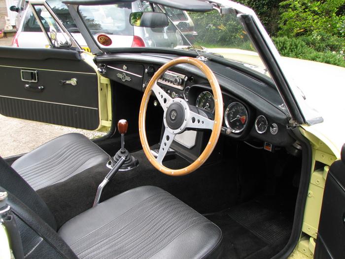 The interior of my newly renovated 1970 MGB roadster.