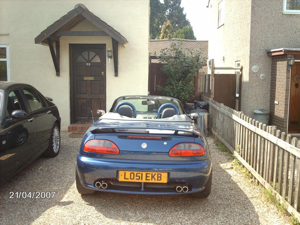 New four pipe exhaust, K&amp;N, and body colour hoops fitted. Sitting next to my now dead ZT190+ Died in a flood!!