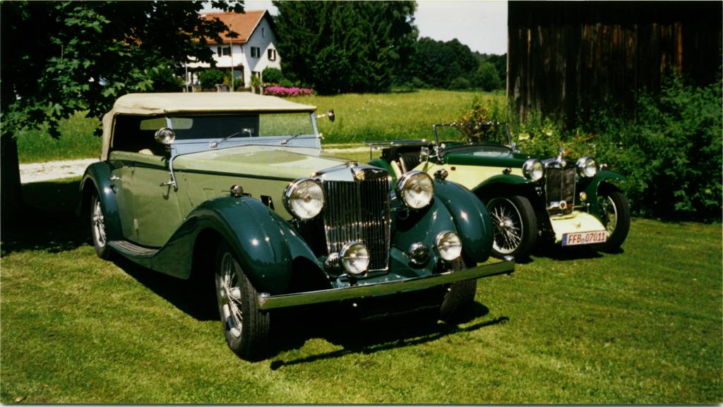 MG SA Charlesworth4 Seat Open Tourer(1936) andMG PA Midget (1934)in Bavaria/ Germany