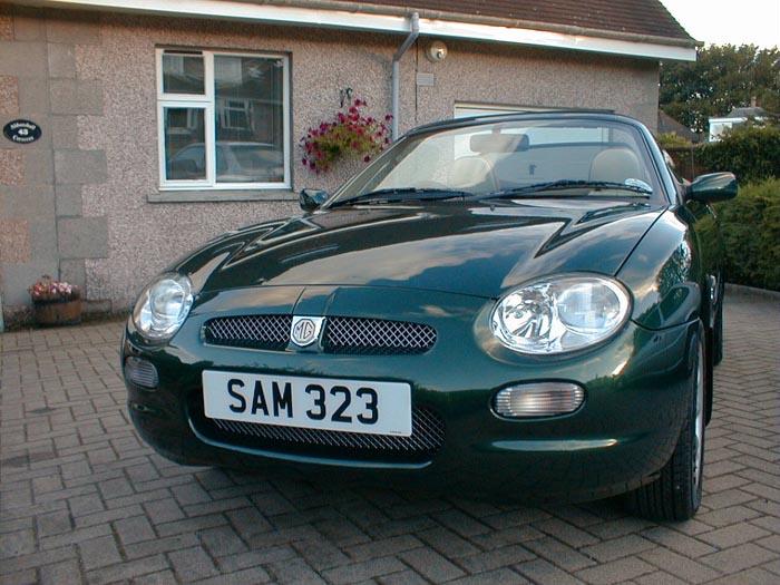 2002 MGF 1.8i in British Racing Green with Cream/Walnut wood and leather interior and chrome pack.