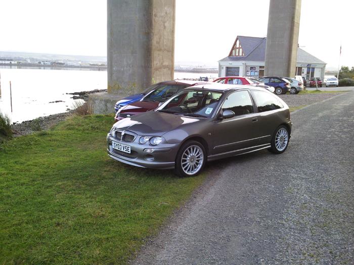 This is my MG ZR under Kessock Bridge in Inverness
