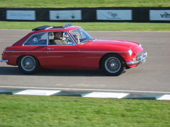 On the parade lap at Goodwood on the 14th Feb 2009. It was Valentine&#039;s 40th Birthday. Thanks to Peter T for the picture.