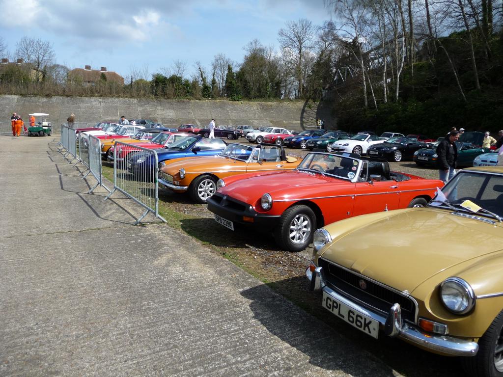 A nice line up of mgb,s