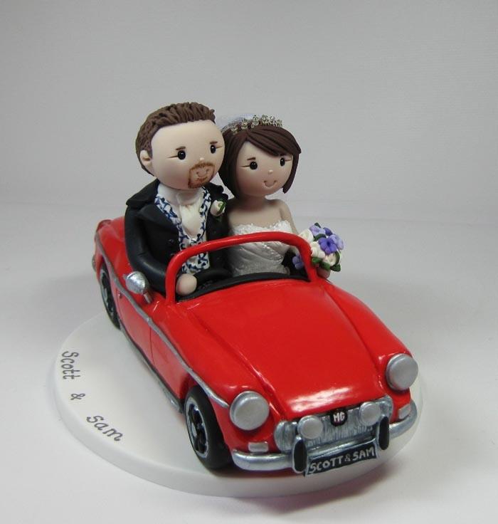 Newly Wed and Mad on our Cars My Mum and Dad had this made for our cake