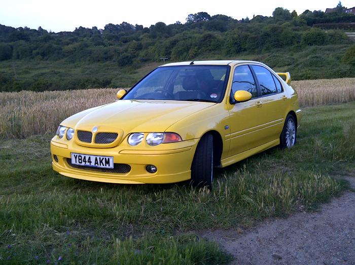 Park in a field on a nice summers evening