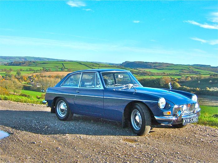 My new 1966 MGB GT out in the Dorset sun on a winters afternoon
