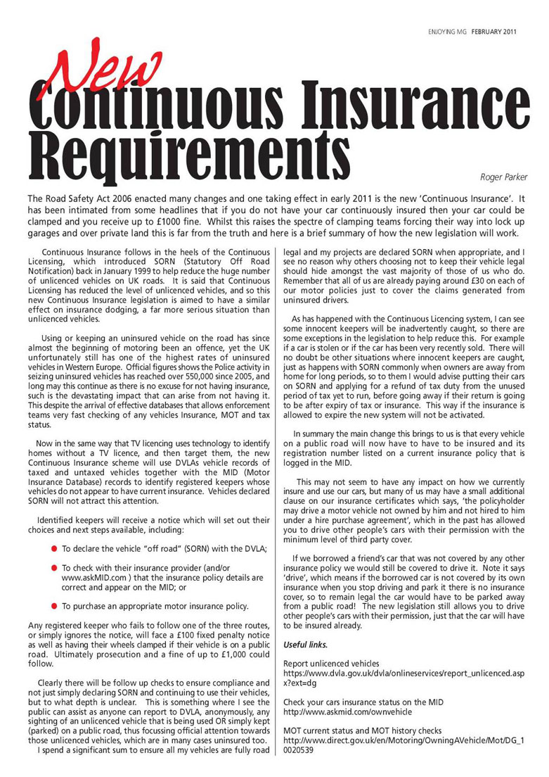 Continuous-Insurance