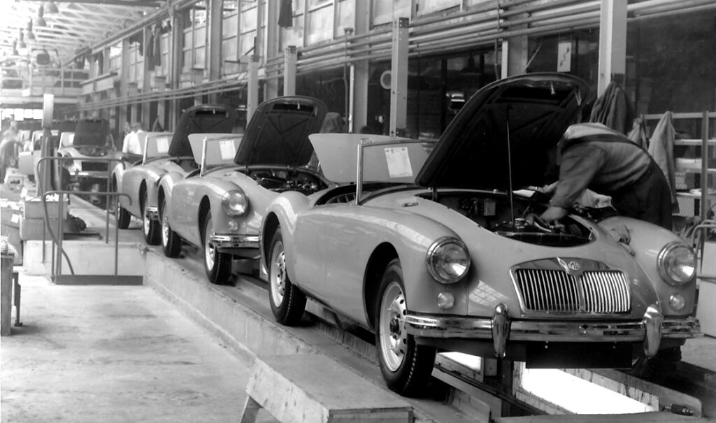 1950s MGA PRODUCTION LINE ABINGDON